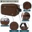 PAVILIA Toiletry Bag for Men, Travel Essentials Shaving Dopp Kit, Mens Travel Bag Toiletries Organizer Case for Grooming, PU Leather Water Resistant Cosmetic Bag Pouch (XL, Dark Brown)