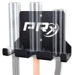 PRx Performance Three Barbell Storage Wall Mounted Hanging 3 Bar Holder USA Made American Black Powder Coated Space Saving Commercial or Home Gym Workout Fitness Equipment Garage Accessory Rack