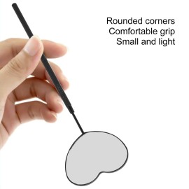 Mirror for Eyelash Heart Shaped Lash Mirror Detachable Mirror for Lash Extension Supplies Professional Portable Stainless Steel Makeup Eyelash Mirror for Lash Extension(Black)