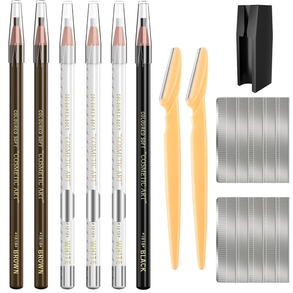 Waterproof Eyebrow Pencils Brow Pencil Set For Marking, Filling And Outlining, Tattoo Makeup And Microblading Supplies Kit-Permanent Eye Brow Liners In Waterproof Eyebrow Pencils Brow Pencil Set For Marking, Filling And Outlining, Tattoo Makeup And Microblading Supplies Kit-Permanent Eye Brow Liners In