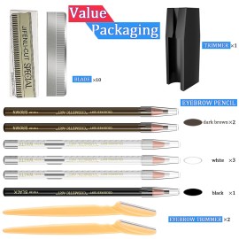 Waterproof Eyebrow Pencils Brow Pencil Set For Marking, Filling And Outlining, Tattoo Makeup And Microblading Supplies Kit-Permanent Eye Brow Liners In Waterproof Eyebrow Pencils Brow Pencil Set For Marking, Filling And Outlining, Tattoo Makeup And Microblading Supplies Kit-Permanent Eye Brow Liners In