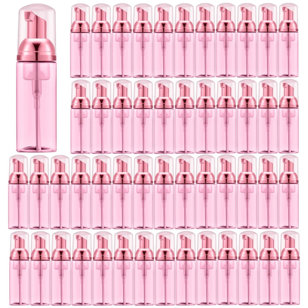 Lil Ray 50PCS Clear Rose Red Foam Bottle with Rose Red Pump, Empty Travel Foaming Dispensers for Hand Soap,Lash Shampoo(2 Oz) Lil Ray 50PCS Clear Rose Red Foam Bottle with Rose Red Pump, Empty Travel Foaming Dispensers for Hand Soap,Lash Shampoo(2 Oz)