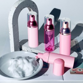 Lil Ray 50PCS Clear Rose Red Foam Bottle with Rose Red Pump, Empty Travel Foaming Dispensers for Hand Soap,Lash Shampoo(2 Oz) Lil Ray 50PCS Clear Rose Red Foam Bottle with Rose Red Pump, Empty Travel Foaming Dispensers for Hand Soap,Lash Shampoo(2 Oz)