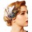 GENBREE 1920s Feather Headpiece Peacock Feather Hair Clip Feather Headband Rhinestone Cocktail Head Accessories for Women
