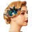 GENBREE 1920s Feather Hair Piece Peacock Hair Clip Crystal Cocktail Hair Accessories for Women and Girls (Pattern 1)