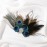 GENBREE 1920s Feather Hair Piece Peacock Hair Clip Crystal Cocktail Hair Accessories for Women and Girls (Pattern 1)