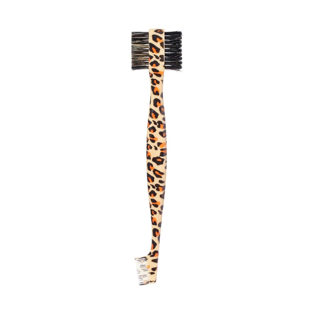 RED by Kiss Dual Edge Brush 3 in 1 Edge Brush Comb Soft and Hard Board Bristles (Leopard) RED by Kiss Dual Edge Brush 3 in 1 Edge Brush Comb Soft and Hard Board Bristles (Leopard)