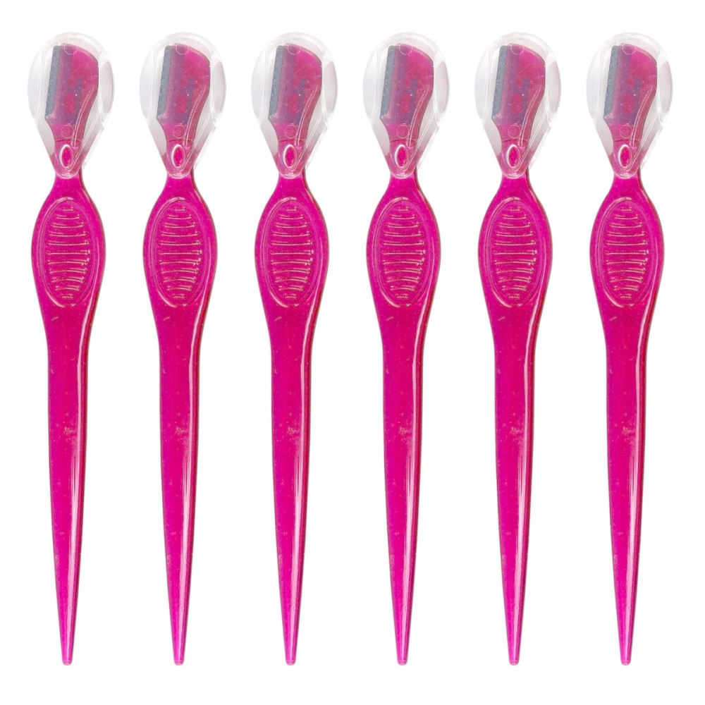 Iconikal 50-Pack Dermaplaning Eyebrow Razor Tool, Pink for Shaping Trimming Primping Morning Routine Iconikal 50-Pack Dermaplaning Eyebrow Razor Tool, Pink for Shaping Trimming Primping Morning Routine