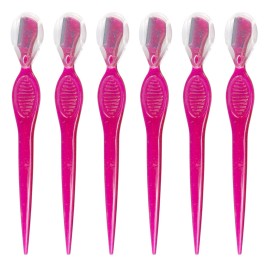 Iconikal 50-Pack Dermaplaning Eyebrow Razor Tool, Pink for Shaping Trimming Primping Morning Routine