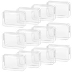 TISRATOK 12 PCS Clear Makeup Bag for Women with Zipper, TSA Approved Toiletry Pouch, Cosmetic Bag Bulk for Travel Organizer Essentials - White,Large