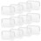 TISRATOK 12 PCS Clear Makeup Bag for Women with Zipper, TSA Approved Toiletry Pouch, Cosmetic Bag Bulk for Travel Organizer Essentials - White,Large