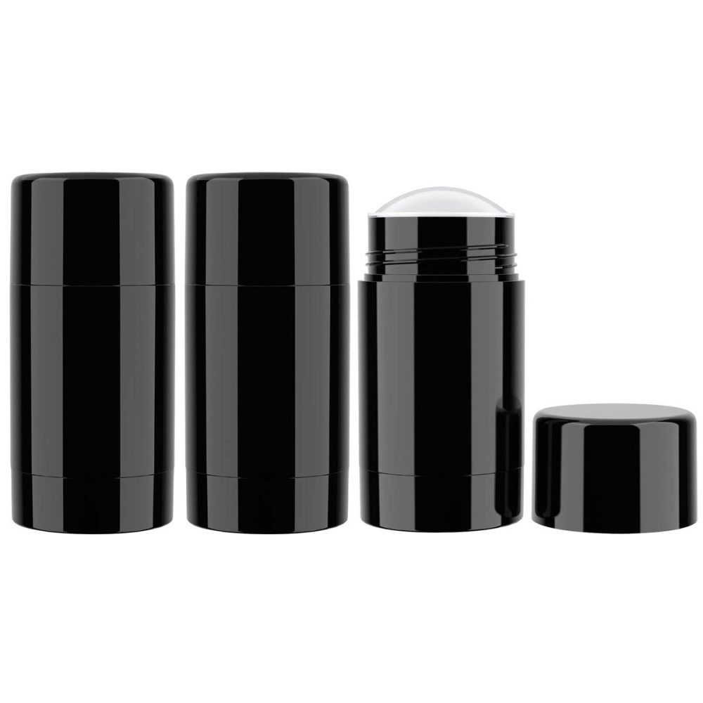 Tekson 2.5oz Empty Refillable Deodorant Containers, 3PCS Twist-UP Containers Tubes, Empty Balm Travel for Lotion Stick