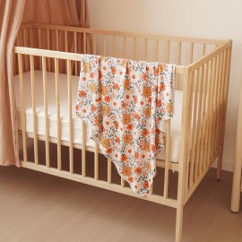 Konssy Baby Girl Newborn Receiving Blanket with Matching Headband and Beanie Set Baby Swaddle Nursery Swaddle Wrap