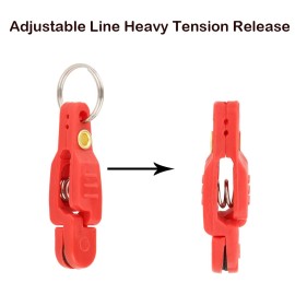 SAUYRASY 6Pcs Red Heavy Tension Snap Release Clips for Kites Planer Board Downrigger Trolling Fishing