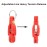 SAUYRASY 6Pcs Red Heavy Tension Snap Release Clips for Kites Planer Board Downrigger Trolling Fishing