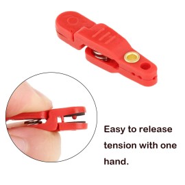 SAUYRASY 6Pcs Red Heavy Tension Snap Release Clips for Kites Planer Board Downrigger Trolling Fishing