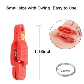 SAUYRASY 6Pcs Red Heavy Tension Snap Release Clips for Kites Planer Board Downrigger Trolling Fishing