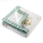 Gihims Baby Muslin Swaddle Blankets - Large Cotton Receiving Blanket Nursing Cover, Soft Kids Toddler Blanket for Boys & Girls, Lightweight, Breathable Baby Crib Blanket, 43.3x43.3 (Rabbits)