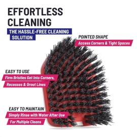 Moku Home Replacement Scrubber Refill for Extendable Tub Tile Shower Scrubber for Cleaning Non-Scratch (1x Bristle Brush Red)