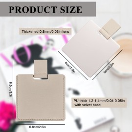 2Pcs Shatterproof Stainless Steel Compact Mirror for Purses, Unbreakable Mirror Travel with PU Leather Case Cover, Handheld Camping Shaving Mirror for Women & Men, Makeup, Gift (Gray & White) 2Pcs Shatterproof Stainless Steel Compact Mirror for Purses, Unbreakable Mirror Travel with PU Leather Case Cover, Handheld Camping Shaving Mirror for Women & Men, Makeup, Gift (Gray & White)