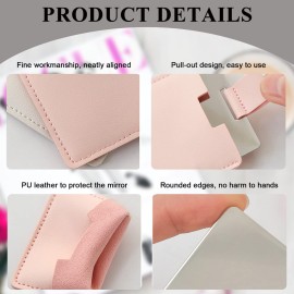 2Pcs Shatterproof Stainless Steel Compact Mirror for Purses, Unbreakable Mirror Travel with PU Leather Case Cover, Handheld Camping Shaving Mirror for Women & Men, Makeup, Gift (Gray & White) 2Pcs Shatterproof Stainless Steel Compact Mirror for Purses, Unbreakable Mirror Travel with PU Leather Case Cover, Handheld Camping Shaving Mirror for Women & Men, Makeup, Gift (Gray & White)