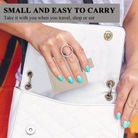 2Pcs Shatterproof Stainless Steel Compact Mirror for Purses, Unbreakable Mirror Travel with PU Leather Case Cover, Handheld Camping Shaving Mirror for Women & Men, Makeup, Gift (Gray & White) 2Pcs Shatterproof Stainless Steel Compact Mirror for Purses, Unbreakable Mirror Travel with PU Leather Case Cover, Handheld Camping Shaving Mirror for Women & Men, Makeup, Gift (Gray & White)