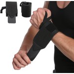 SUJAYU Wrist Wraps, 2 Pack Wrist Brace Wrist Straps for Weightlifting, Wrist Straps Lifting Straps Wrist Weights Carpal Tunnel Wrist Brace, Wrist Brace for Working Out Gym Accessories for Men (Black)