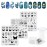 KADS 3 Stamping Plate & Silicone Stamper Set Nail Stamp Template Butterfly Drifting Bottle