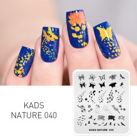 KADS 3 Stamping Plate & Silicone Stamper Set Nail Stamp Template Butterfly Drifting Bottle KADS 3 Stamping Plate & Silicone Stamper Set Nail Stamp Template Butterfly Drifting Bottle