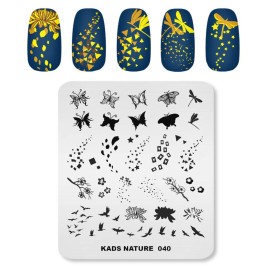 KADS 3 Stamping Plate & Silicone Stamper Set Nail Stamp Template Butterfly Drifting Bottle KADS 3 Stamping Plate & Silicone Stamper Set Nail Stamp Template Butterfly Drifting Bottle