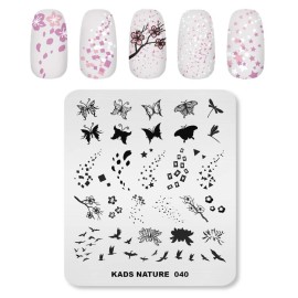 KADS 3 Stamping Plate & Silicone Stamper Set Nail Stamp Template Butterfly Drifting Bottle KADS 3 Stamping Plate & Silicone Stamper Set Nail Stamp Template Butterfly Drifting Bottle