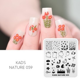 KADS 3 Stamping Plate & Silicone Stamper Set Nail Stamp Template Butterfly Drifting Bottle KADS 3 Stamping Plate & Silicone Stamper Set Nail Stamp Template Butterfly Drifting Bottle