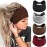Acenail Wide Headbands Women Knotted Turban Headband Elastic Non Slip Hairbands Workout Yoga Sweatbands Cotton Hair Scarfs Boho Head Wraps Fashion Hair Accessories for Women 4Pcs (Solid)