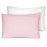 Soft Organic Cotton Toddler Pillowcases 14 X 20 Inches, Fit 13 X 18, 14 X 19 Pillows, Smooth Pearl Cotton Baby Pillowcases with Envelope Closure, Pink and Ivory, Set of 2