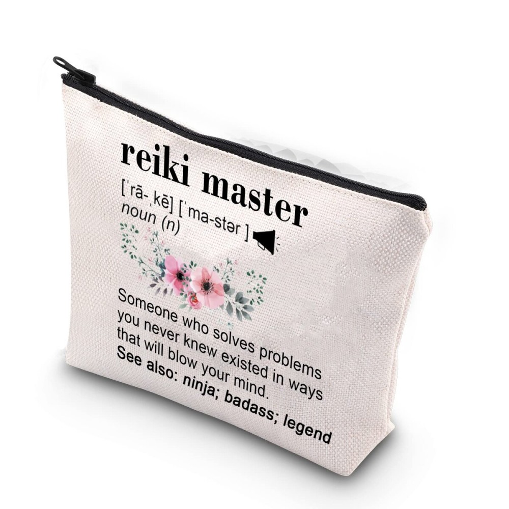 TSOTMO Reiki Master Gift Reiki Healing Teacher Appreciation Gift Zipper Pouch Makeup Bag (Solves reki master)
