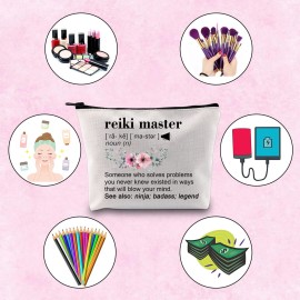 TSOTMO Reiki Master Gift Reiki Healing Teacher Appreciation Gift Zipper Pouch Makeup Bag (Solves reki master)