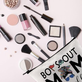 TSOTMO Scout Mom Gift Scout Mom Appreciation Survival Kit Scouting Zipper Pouch Makeup Bag(survival kit BoySMom)
