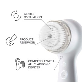 Clarisonic Luxe Cashmere Facial Cleansing Brush Head Replacement | Compatible with Mia 1, Mia 2, Mia Fit, Alpha Fit, Smart Profile Uplift and Alpha Fit X | 1 Pack Clarisonic Luxe Cashmere Facial Cleansing Brush Head Replacement | Compatible with Mia 1, Mia 2, Mia Fit, Alpha Fit, Smart Profile Uplift and Alpha Fit X | 1 Pack