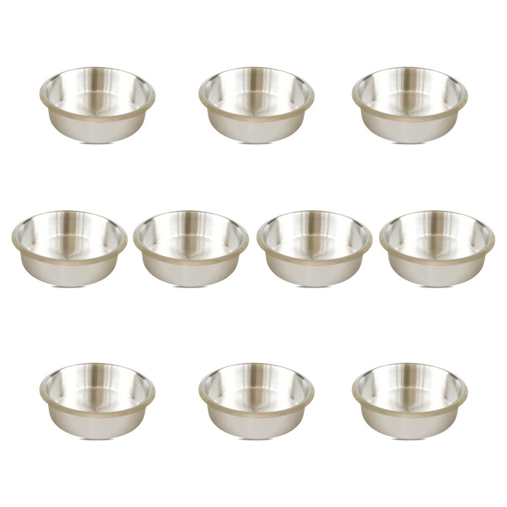 Poker Table Cup Holder Inserts - 10 Pack Stainless Steel Shallow Drop-in Drinks Holders for Casino Game Table Sofa Boat Bench Desk - Jumbo Shallow