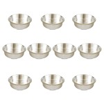 Poker Table Cup Holder Inserts - 10 Pack Stainless Steel Shallow Drop-in Drinks Holders for Casino Game Table Sofa Boat Bench Desk - Jumbo Shallow