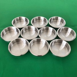 Poker Table Cup Holder Inserts - 10 Pack Stainless Steel Shallow Drop-in Drinks Holders for Casino Game Table Sofa Boat Bench Desk - Jumbo Shallow