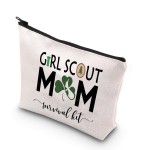 TSOTMO Scout Mom Gift Girl Scout Mom Appreciation Survival Kit Girl Scouting Zipper Pouch Makeup Bag (SK GirlScoutMom)