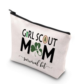 TSOTMO Scout Mom Gift Girl Scout Mom Appreciation Survival Kit Girl Scouting Zipper Pouch Makeup Bag (SK GirlScoutMom)