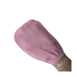 Feel Fine Turkish Exfoliating Mitt - 100% Natural Plant Silk Hammam Kese Glove for Men & Women | Handcrafted Skin Peeling Scrubber, Vegan Shower, Bath & Sauna Exfoliator (Candy Pink & Feel Fine)