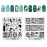 KADS Nail Stamping Plate Nail Stamp Template Stamper Scraper Set French Nails Summer Flower Flamingo Rose