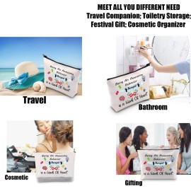 JYTAPP Behavior Therapist Gift ABA BCBA Behavior Analyst Gift Being An Awesome Behavior Therapist is a Work Of Heart Cosmetic Bag BCBA Graduation Gift