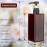 Pump Bottle Dispenser 22oz/650ml Jansburg 2Pack Refillable Square Plastic Lotion Dispenser Empty Lotion Pump Bottle for Essential Oil Lotion, Shampoo, Bathroom Travel Amber