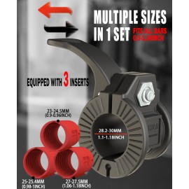 ZY-HUAN Barbell Clips 1 inch I Multi-Size Adjustable Weight ClipsIBarbell Clamps 1 inch IQuick Release Barbell Collar Pair of Locking for Dumbbell Bar (red)