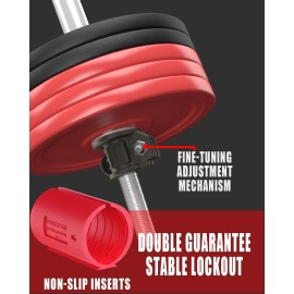 ZY-HUAN Barbell Clips 1 inch I Multi-Size Adjustable Weight ClipsIBarbell Clamps 1 inch IQuick Release Barbell Collar Pair of Locking for Dumbbell Bar (red)