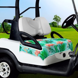 ENYORSEL Golf Cart Seat Covers, Flamingos Golf Cart Seat Towel Blanket for All EZGO, Yamaha, Club Cars, Icon and More 2/4-seats Cart, 100% Microfiber, Essential Golf Cart Accessories, 51\'\' x 31\'\'